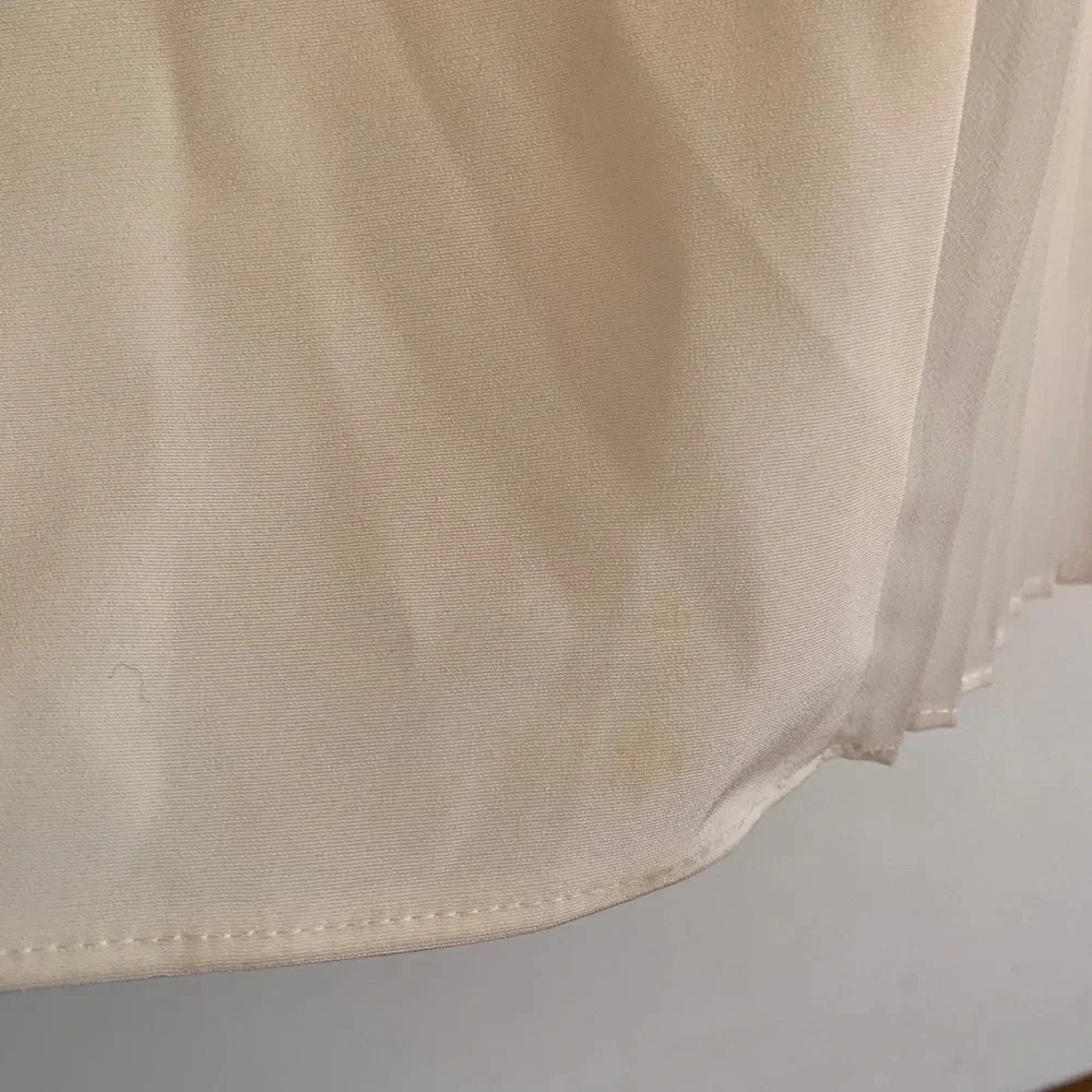 Cynthia Steffe Eden Sleeveless Cream Pleated Maxi‎ Gown Size 4 - NWT - Picture 13 of 16